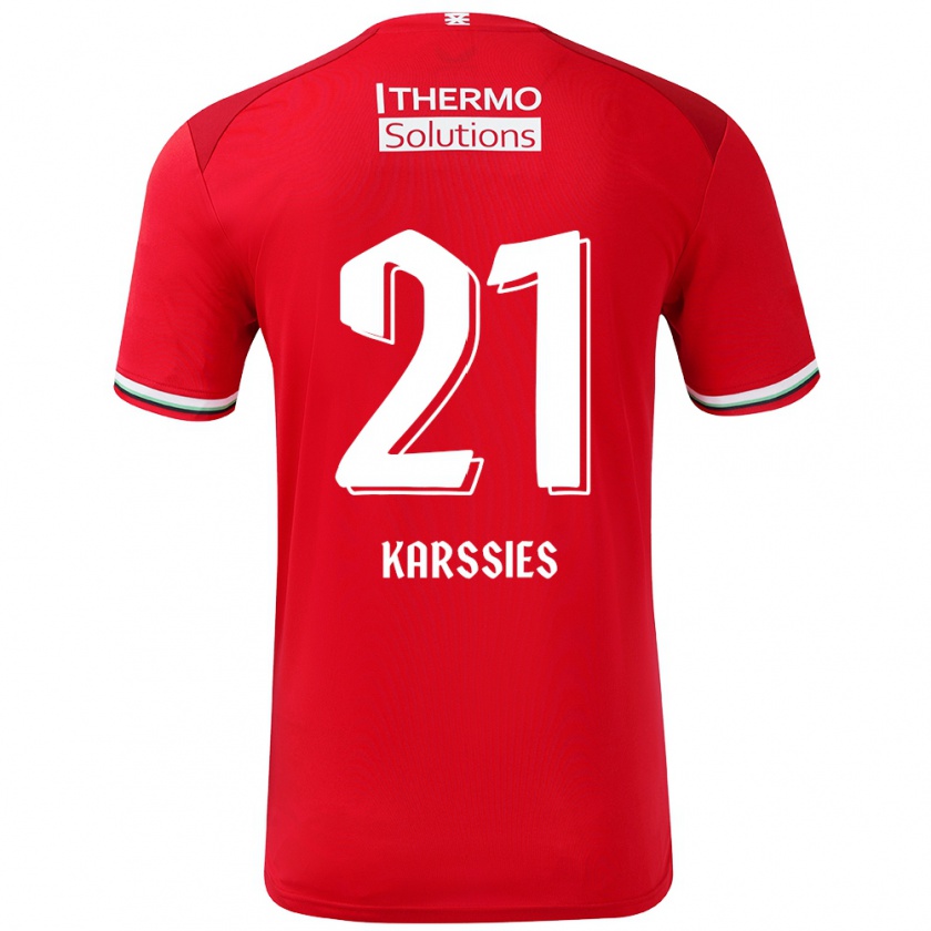 Kandiny Kinderen Sam Karssies #21 Rood Wit Thuisshirt Thuistenue 2024/25 T-Shirt