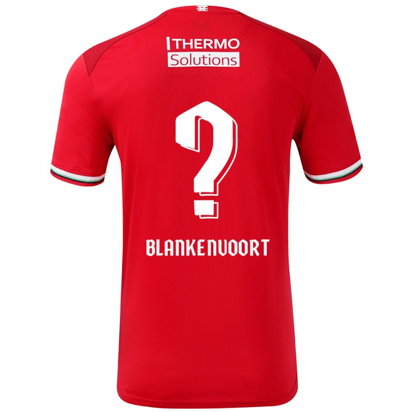 Kandiny Niño Camiseta Rens Blankenvoort #0 Rojo Blanco 1ª Equipación 2024/25 La Camisa