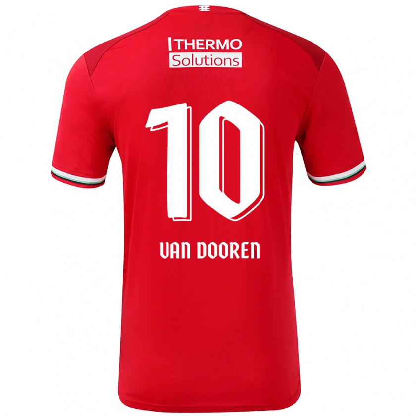 Kandiny Kinder Kayleigh Van Dooren #10 Rot Weiß Heimtrikot Trikot 2024/25 T-Shirt Österreich