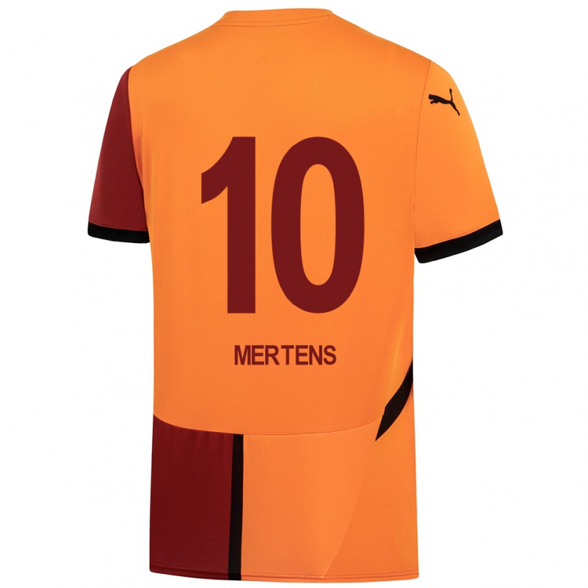 Kandiny Kinder Dries Mertens #10 Gelb Rot Heimtrikot Trikot 2024/25 T-Shirt Österreich