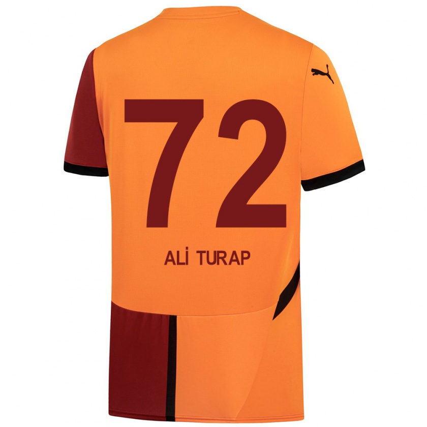 Kandiny Kinderen Ali Turap Bülbül #72 Geel Rood Thuisshirt Thuistenue 2024/25 T-Shirt