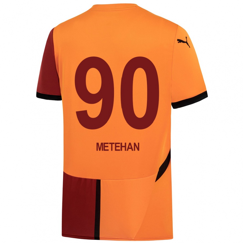 Kandiny Kinderen Metehan Baltacı #90 Geel Rood Thuisshirt Thuistenue 2024/25 T-Shirt België