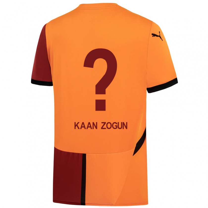 KandinyキッズMehmet Kaan Zogun#0黄 赤ホームシャツ2024/25ジャージーユニフォーム