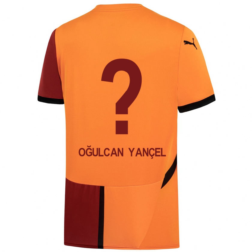 Kandiny Niño Camiseta Necati Oğulcan Yançel #0 Amarillo Rojo 1ª Equipación 2024/25 La Camisa