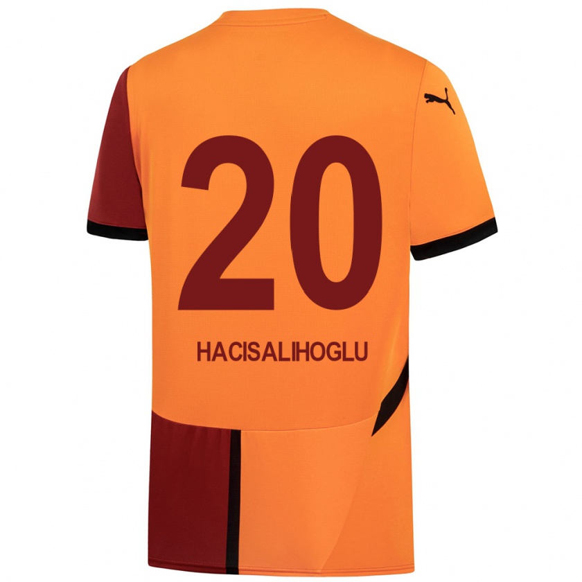 Kandiny Kinderen Arda Hacısalihoğlu #20 Geel Rood Thuisshirt Thuistenue 2024/25 T-Shirt