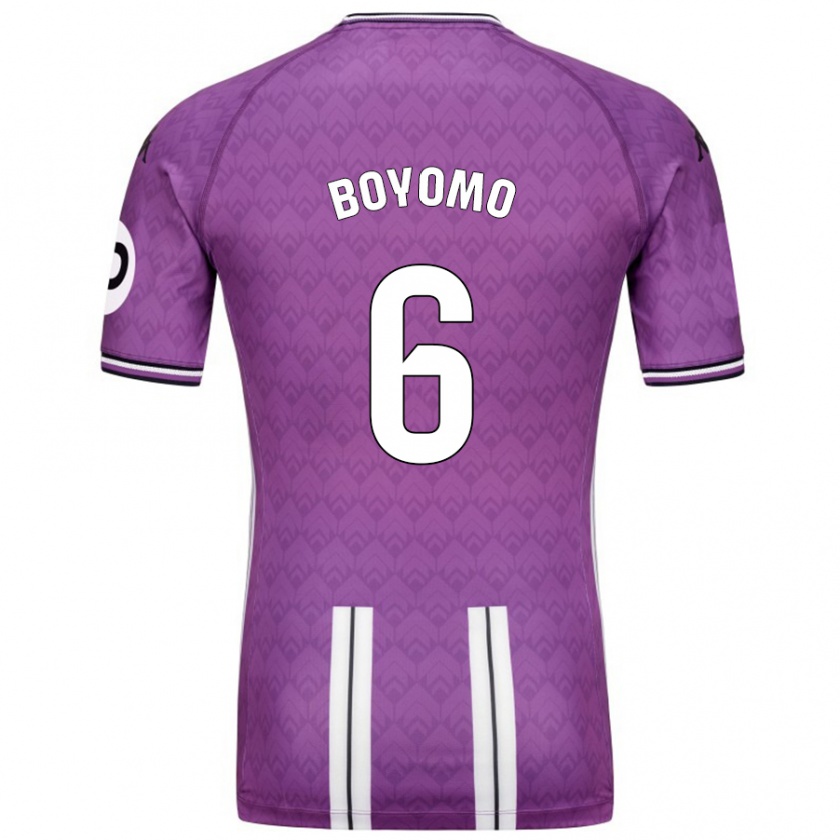 Kandiny Bambino Maglia Enzo Boyomo #6 Viola Bianco Kit Gara Home 2024/25 Maglietta