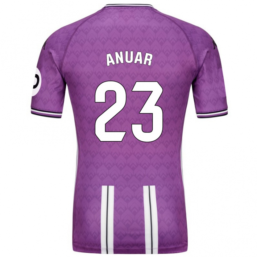 Kandiny Bambino Maglia Anuar #23 Viola Bianco Kit Gara Home 2024/25 Maglietta