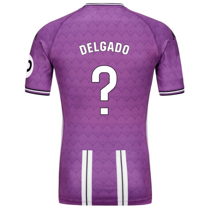 Kandiny Criança Camisola Jorge Delgado #0 Branco Roxo Principal 2024/25 Camisa Brasil