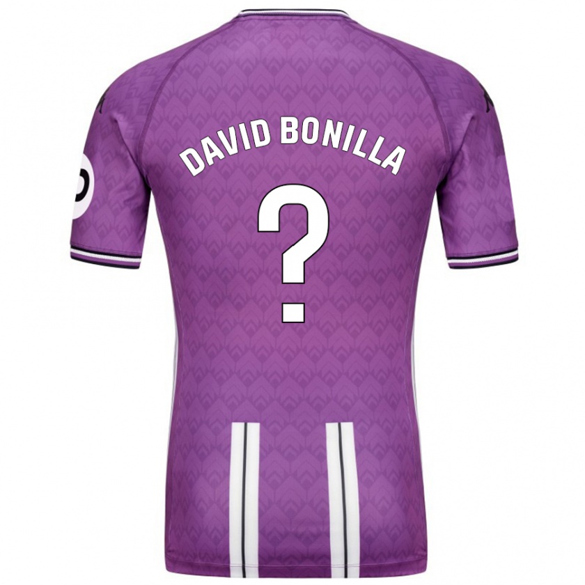 Kandiny Kinder Juan David Bonilla #0 Violett Weiß Heimtrikot Trikot 2024/25 T-Shirt Österreich