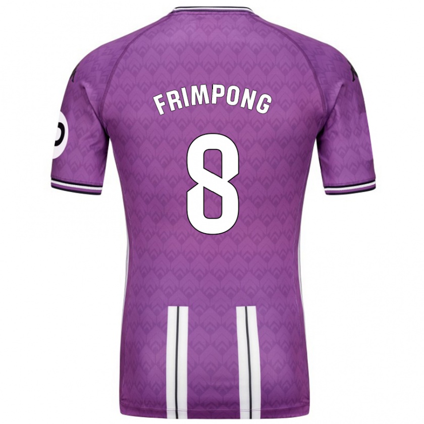 Kandiny Kinder Eugene Frimpong #8 Violett Weiß Heimtrikot Trikot 2024/25 T-Shirt Österreich