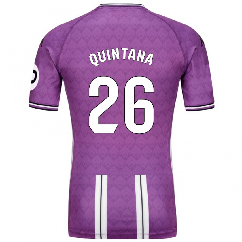 Kandiny Kinderen Alberto Quintana #26 Paars Wit Thuisshirt Thuistenue 2024/25 T-Shirt