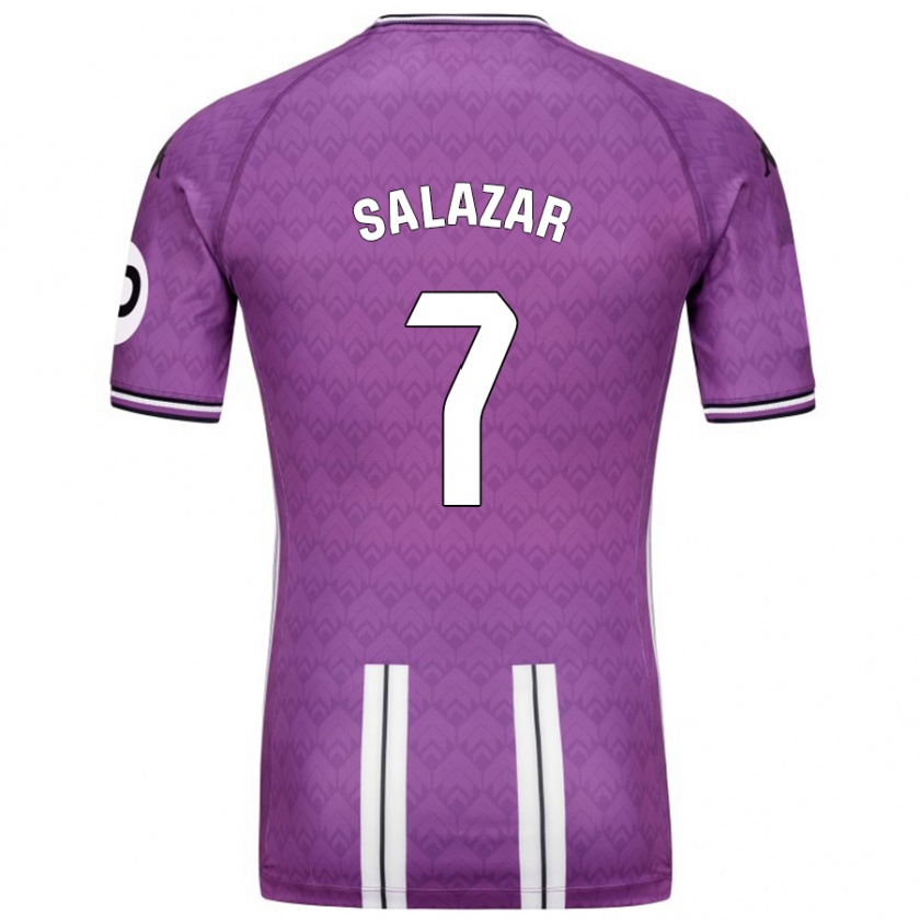 Kandiny Bambino Maglia Israel Salazar #7 Viola Bianco Kit Gara Home 2024/25 Maglietta