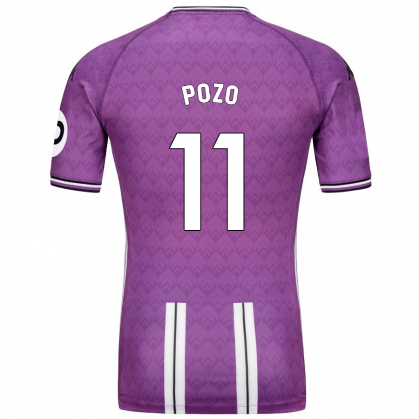 Kandiny Bambino Maglia Manuel Pozo #11 Viola Bianco Kit Gara Home 2024/25 Maglietta