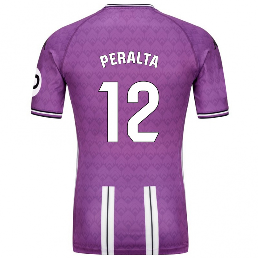 Kandiny Bambino Maglia Fernando Peralta #12 Viola Bianco Kit Gara Home 2024/25 Maglietta