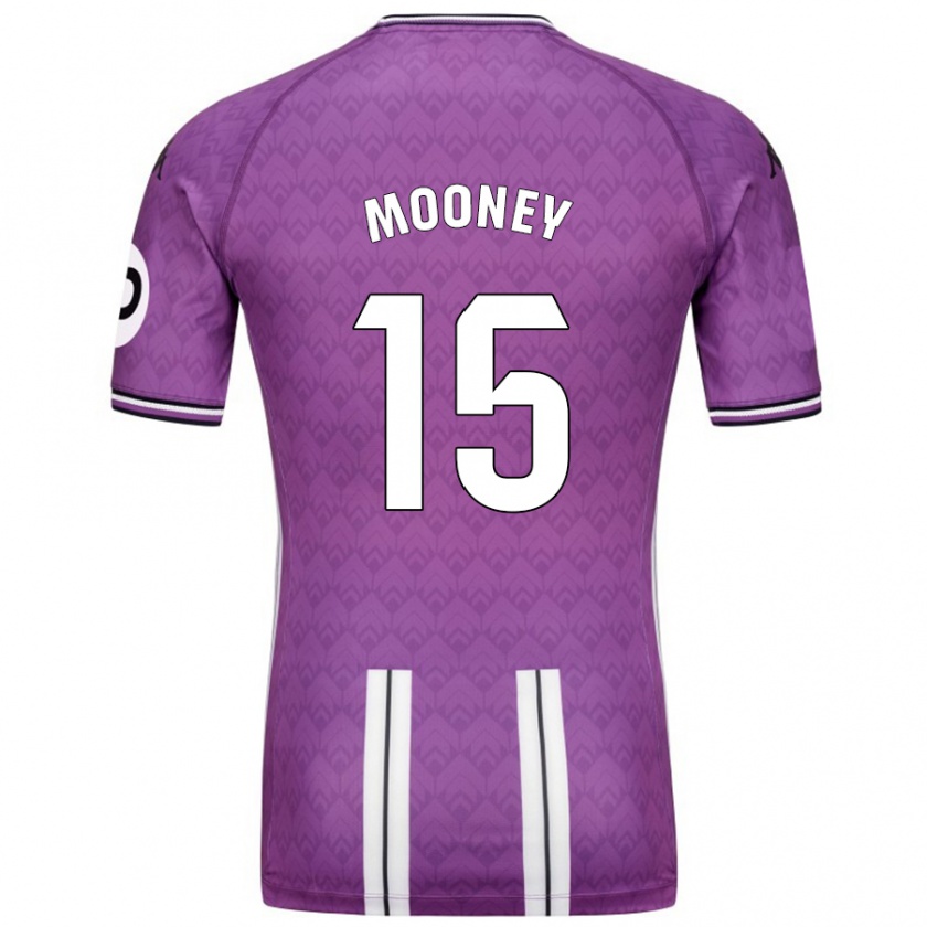 Kandiny Niño Camiseta Fionn Mooney #15 Púrpura Blanco 1ª Equipación 2024/25 La Camisa México