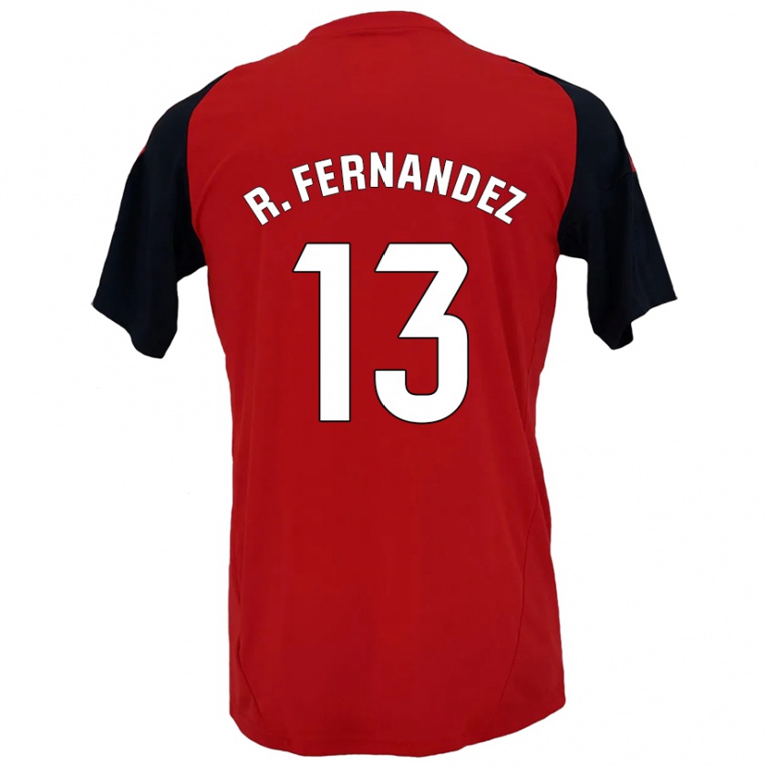 Kandiny Kinderen Raúl Fernández #13 Rood Zwart Thuisshirt Thuistenue 2024/25 T-Shirt