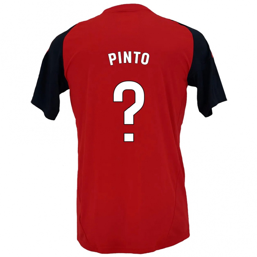 Kandiny Kinderen Yidne Pinto #0 Rood Zwart Thuisshirt Thuistenue 2024/25 T-Shirt