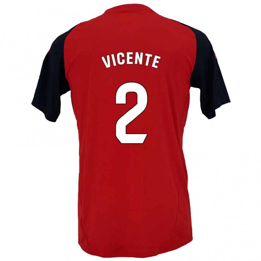 Kandiny Kinder David Vicente #2 Rot Schwarz Heimtrikot Trikot 2024/25 T-Shirt Österreich