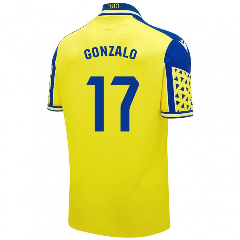 Kandiny Kinderen Gonzalo Escalante #17 Geel Blauw Thuisshirt Thuistenue 2024/25 T-Shirt België