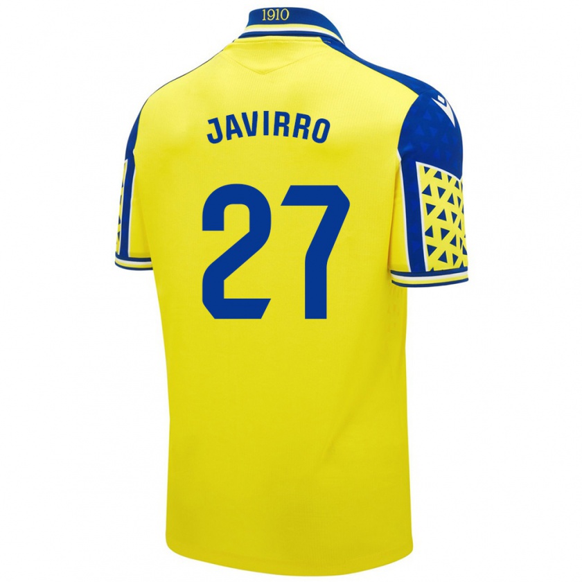 Kandiny Niño Camiseta Javirro #27 Amarillo Azul 1ª Equipación 2024/25 La Camisa