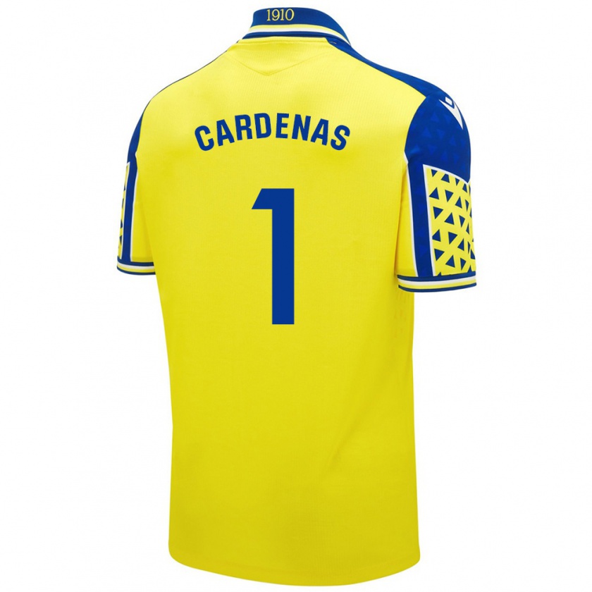 Kandiny Bambino Maglia Raquel Cárdenas #1 Giallo Blu Kit Gara Home 2024/25 Maglietta