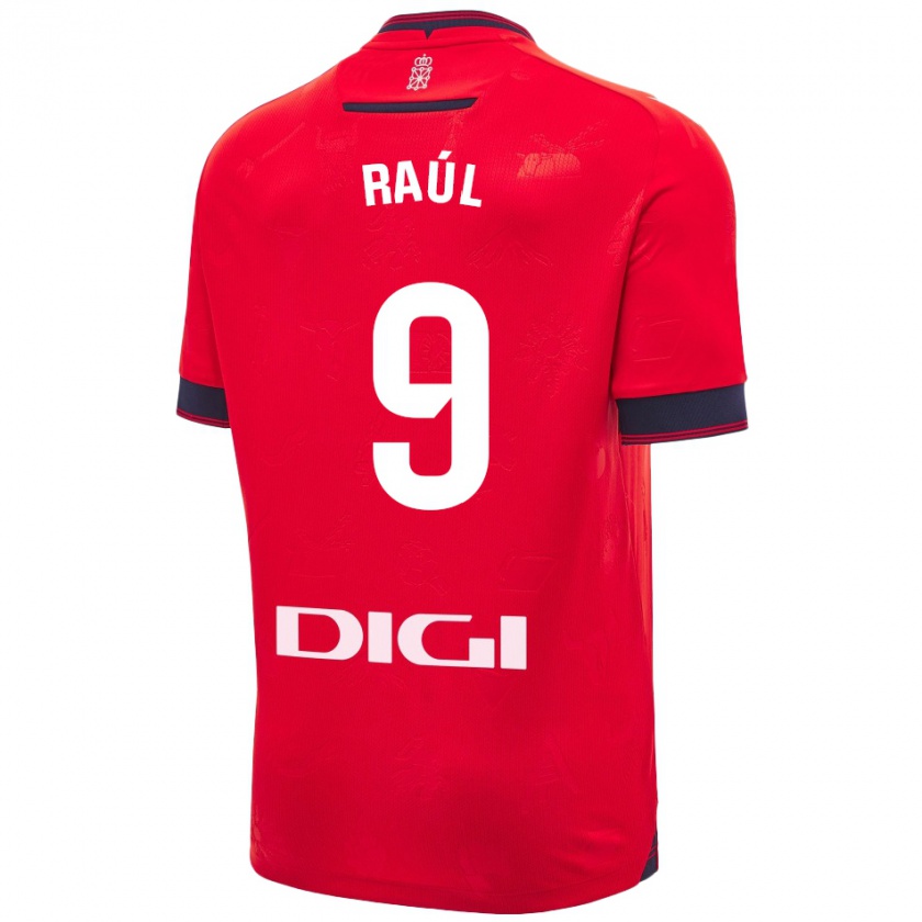 Kandiny Kinderen Raúl García #9 Rood Wit Thuisshirt Thuistenue 2024/25 T-Shirt