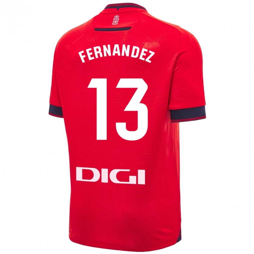 Kandiny Niño Camiseta Aitor Fernández #13 Rojo Blanco 1ª Equipación 2024/25 La Camisa