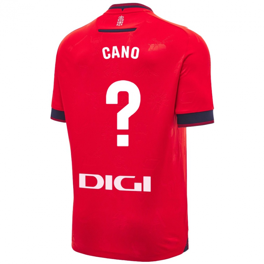 Kandiny Kinderen Javi Caño #0 Rood Wit Thuisshirt Thuistenue 2024/25 T-Shirt