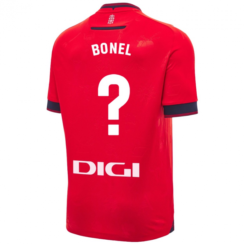 Kandiny Niño Camiseta Aimar Bonel #0 Rojo Blanco 1ª Equipación 2024/25 La Camisa