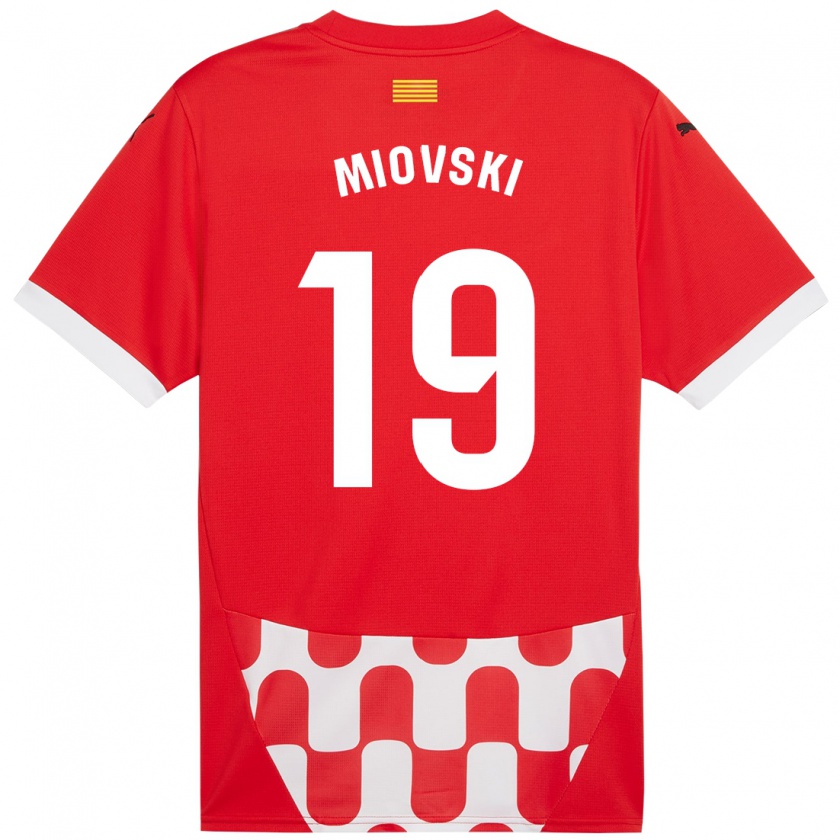 Kandiny Kinderen Bojan Miovski #19 Rood Wit Thuisshirt Thuistenue 2024/25 T-Shirt België