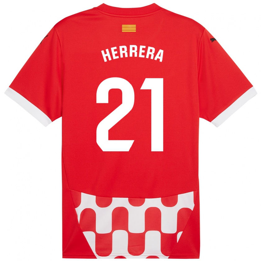 Kandiny Kinderen Yangel Herrera #21 Rood Wit Thuisshirt Thuistenue 2024/25 T-Shirt