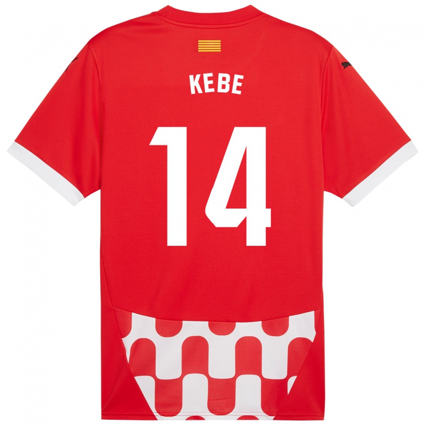 Kandiny Kinderen Moussa Kébé #14 Rood Wit Thuisshirt Thuistenue 2024/25 T-Shirt