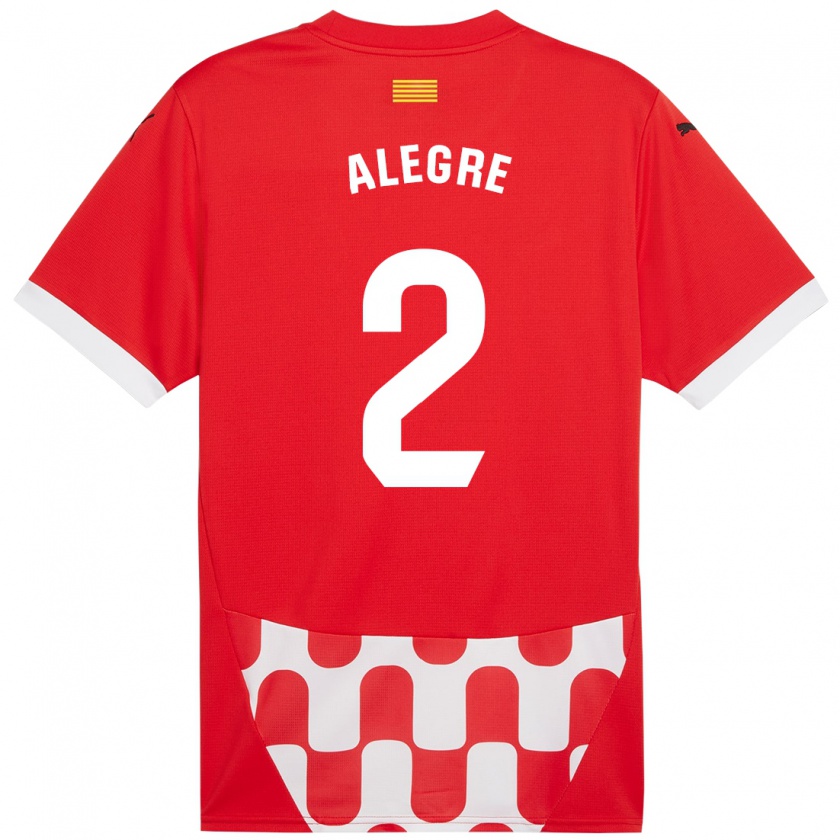 Kandiny Kinderen Marc Alegre #2 Rood Wit Thuisshirt Thuistenue 2024/25 T-Shirt