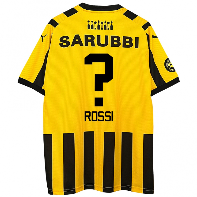 Kandiny Criança Camisola Nicolás Rossi #0 Preto Amarelo Principal 2024/25 Camisa Brasil