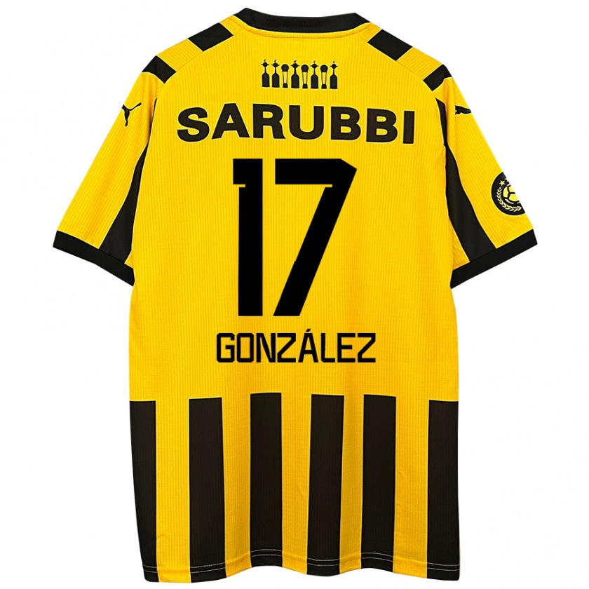 Kandiny Niño Camiseta Luciano González #17 Amarillo Negro 1ª Equipación 2024/25 La Camisa México