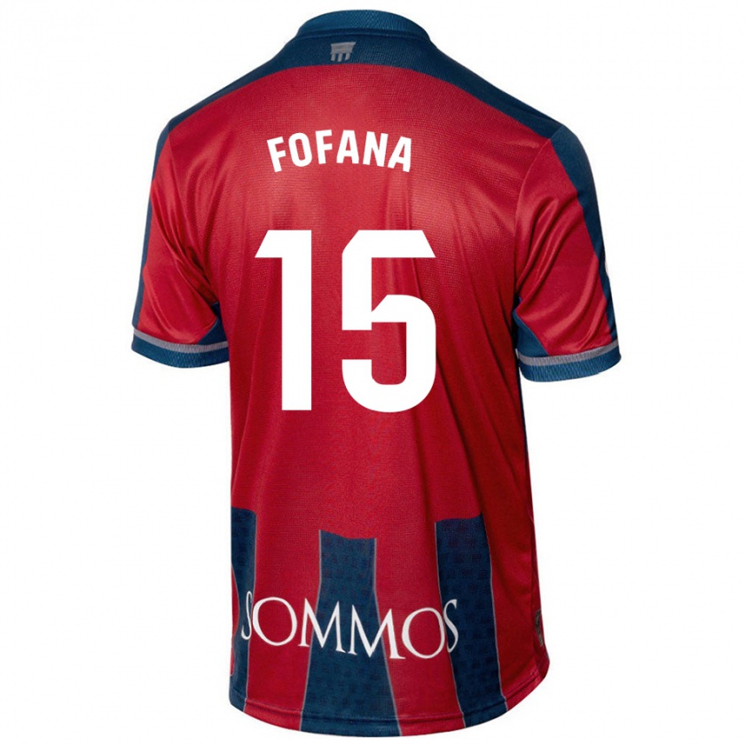 Kandiny Niño Camiseta Fadia Fofana #15 Rojo Azul 1ª Equipación 2024/25 La Camisa