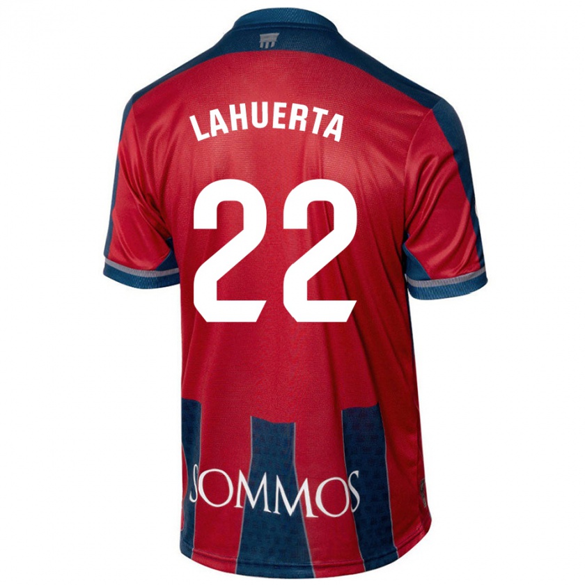 Kandiny Bambino Maglia Gema Lahuerta #22 Rosso Blu Kit Gara Home 2024/25 Maglietta