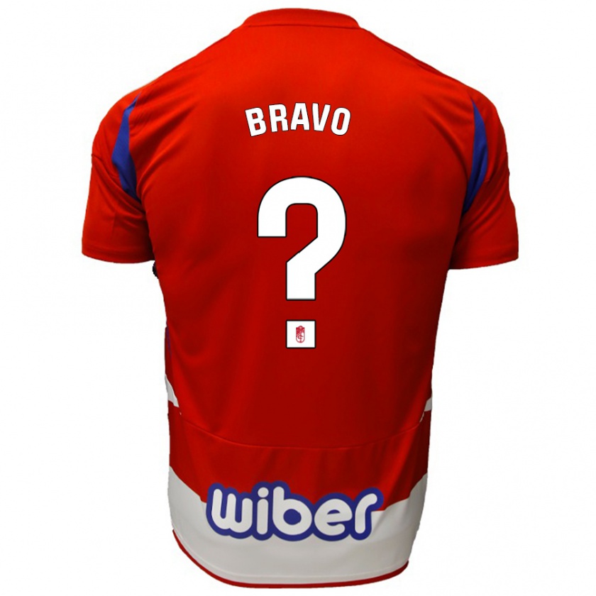 Kandiny Niño Camiseta Roberto Bravo #0 Rojo Blanco Azul 1ª Equipación 2024/25 La Camisa México