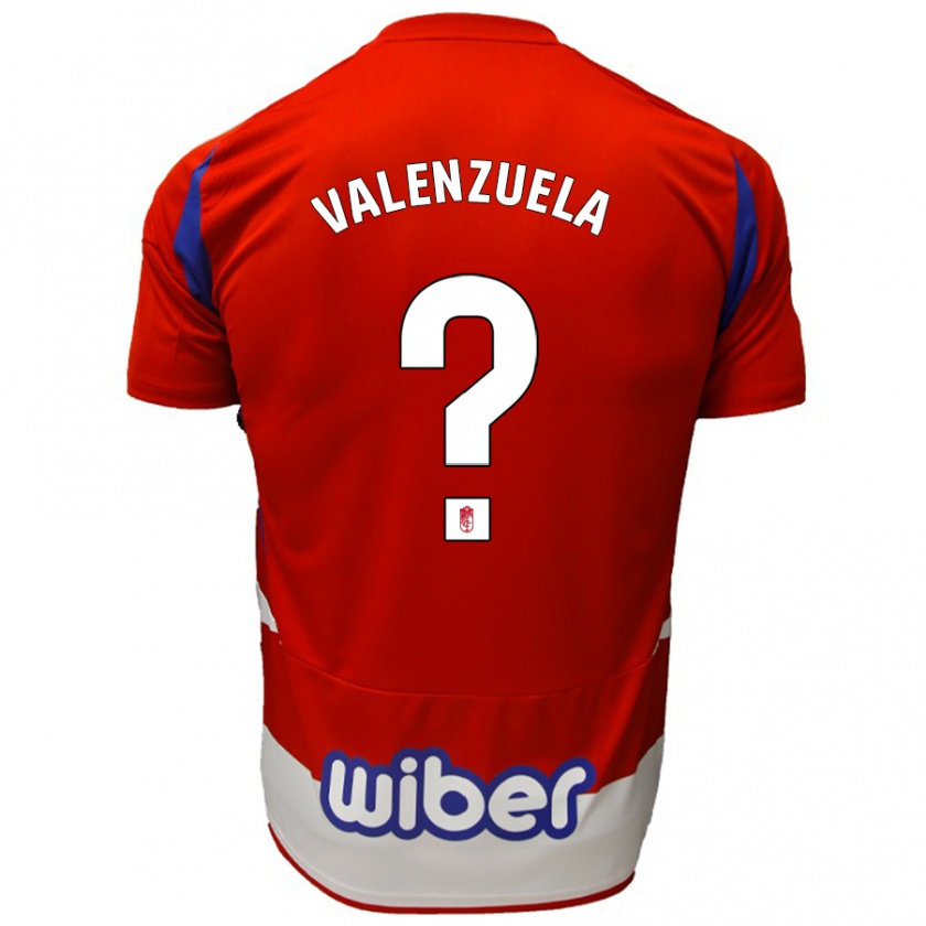 Kandiny Kinderen Adrián Valenzuela #0 Rood Wit Blauw Thuisshirt Thuistenue 2024/25 T-Shirt