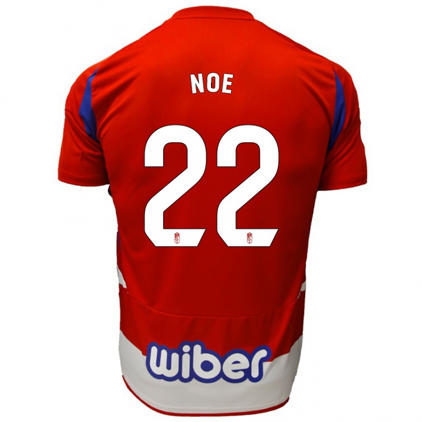 Kandiny Niño Camiseta Noe #22 Rojo Blanco Azul 1ª Equipación 2024/25 La Camisa México