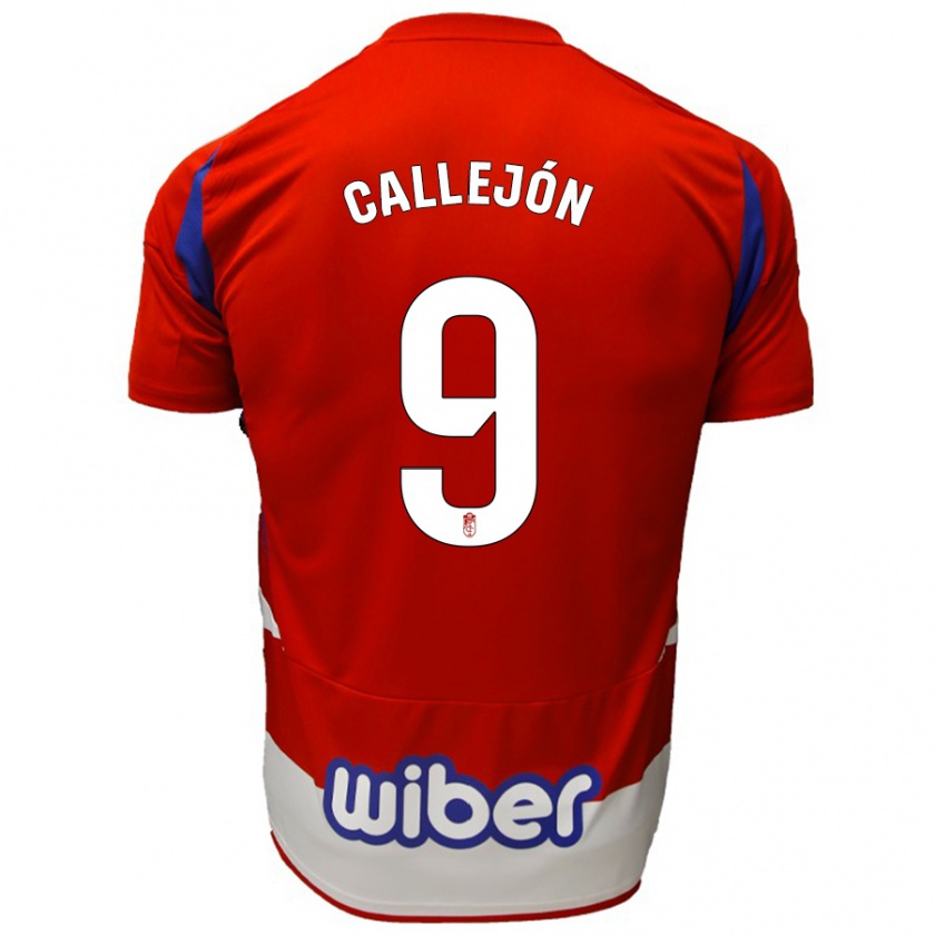 Kandiny Niño Camiseta José Callejón #9 Rojo Blanco Azul 1ª Equipación 2024/25 La Camisa México