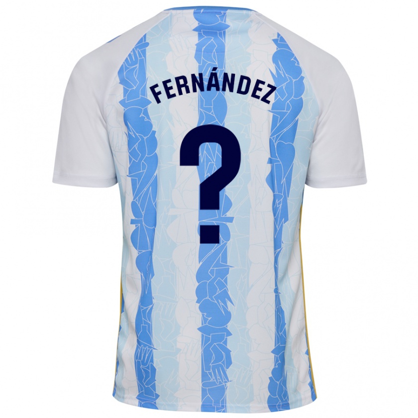 Kandiny Kinderen José Fernández #0 Wit Blauw Thuisshirt Thuistenue 2024/25 T-Shirt België