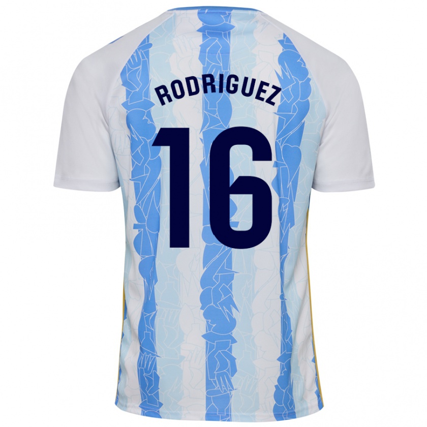 Kandiny Bambino Maglia Genaro Rodríguez #16 Bianco Blu Kit Gara Home 2024/25 Maglietta