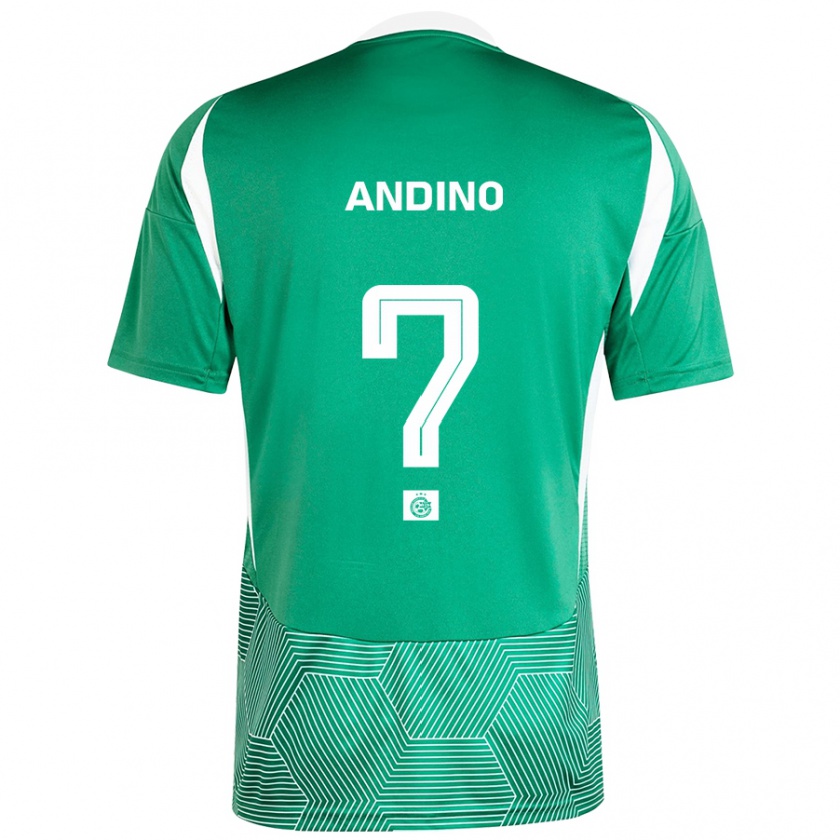 Kandiny Kinderen Ange Andino #0 Groen Wit Thuisshirt Thuistenue 2024/25 T-Shirt België