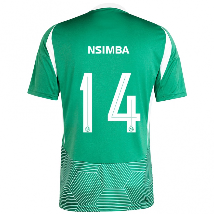 Kandiny Kinderen Vital Nsimba #14 Groen Wit Thuisshirt Thuistenue 2024/25 T-Shirt België