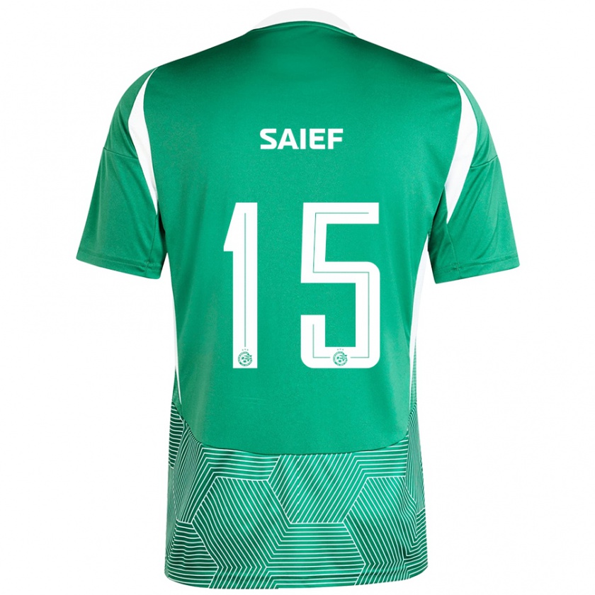 Kandiny Bambino Maglia Kenny Saief #15 Verde Bianco Kit Gara Home 2024/25 Maglietta