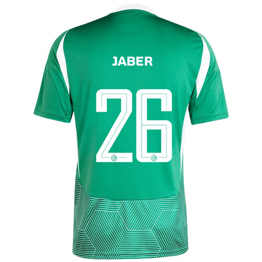 Kandiny Bambino Maglia Mahmoud Jaber #26 Verde Bianco Kit Gara Home 2024/25 Maglietta