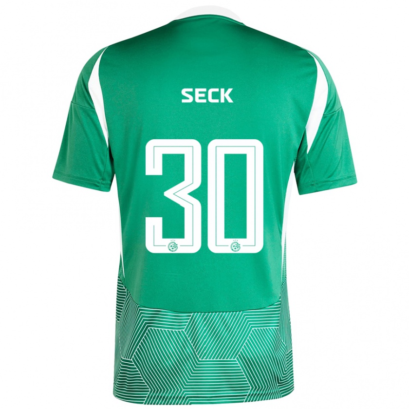 Kandiny Kinder Abdoulaye Seck #30 Grün Weiß Heimtrikot Trikot 2024/25 T-Shirt Österreich