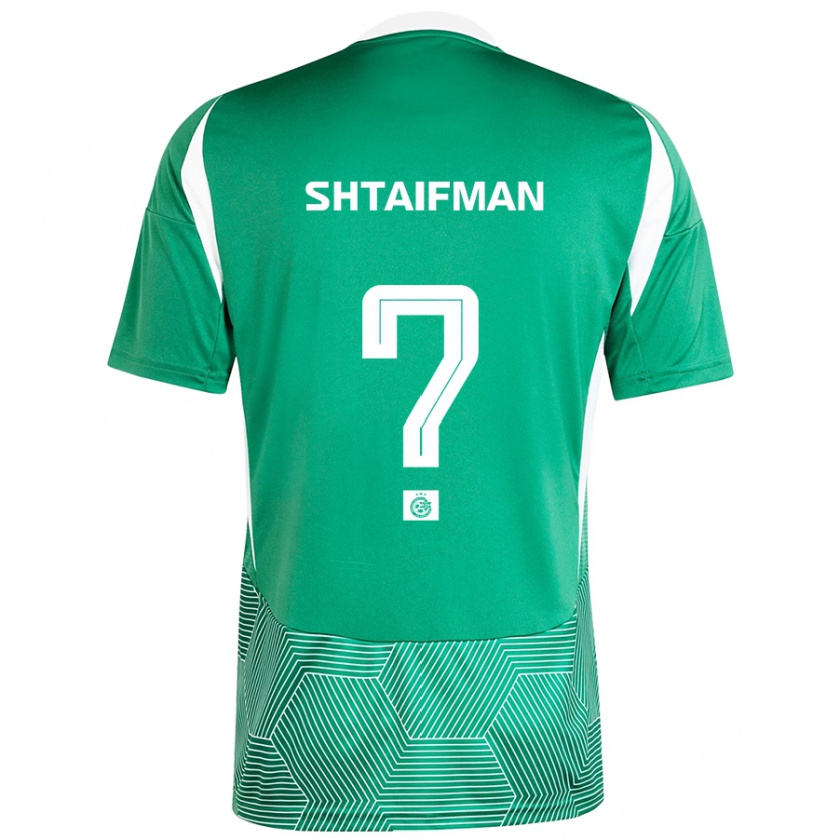 Kandiny Niño Camiseta Noam Shtaifman #0 Verde Blanco 1ª Equipación 2024/25 La Camisa