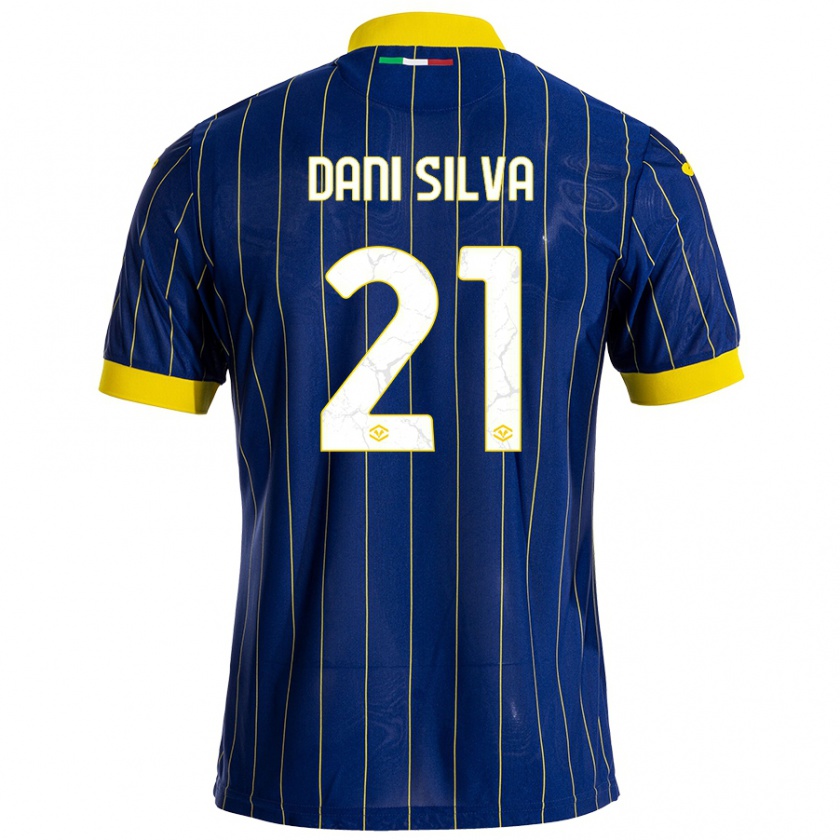 Kandiny Niño Camiseta Dani Silva #21 Azul Amarillo 1ª Equipación 2024/25 La Camisa México